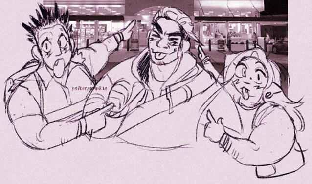 Risu, Aikawa, and Muddy